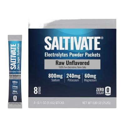 Saltivate Raw Unflavored Electrolyte Powder