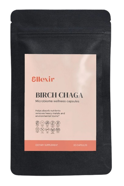 Ellexir Birch Chaga Microbiome Wellness Capsules